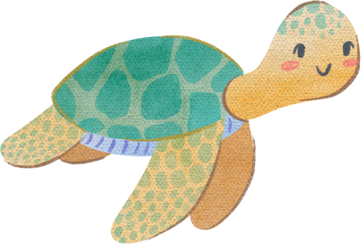 Watercolor Cute Turtle
